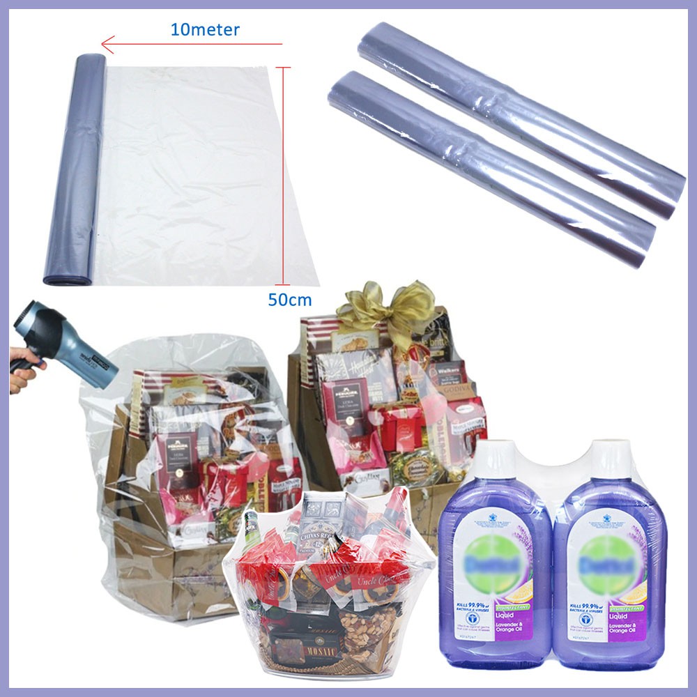 PVC Shrink Film for Hamper Product Packaging x 10m BeeCost