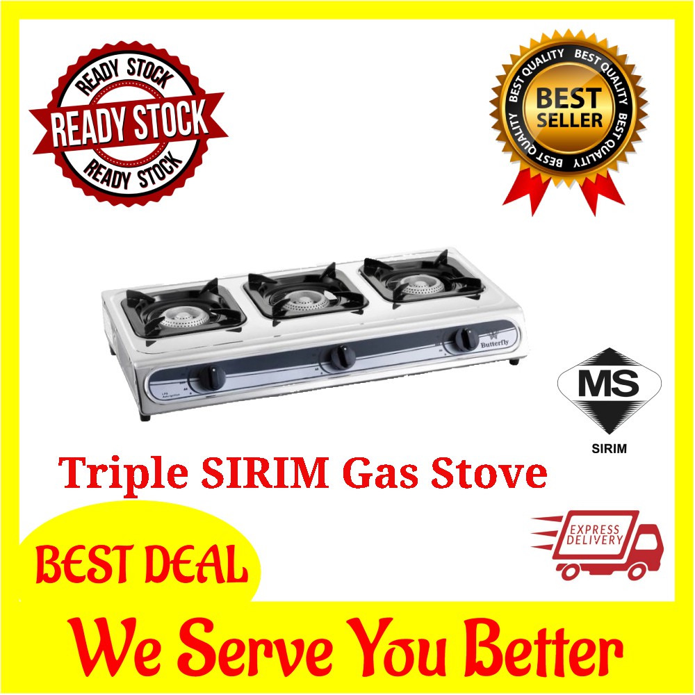 Gas Stove Butterfly Gas Stove Nice Burner Butterfly Triple Gas Burner Stove BGC 3011 L SIRIM