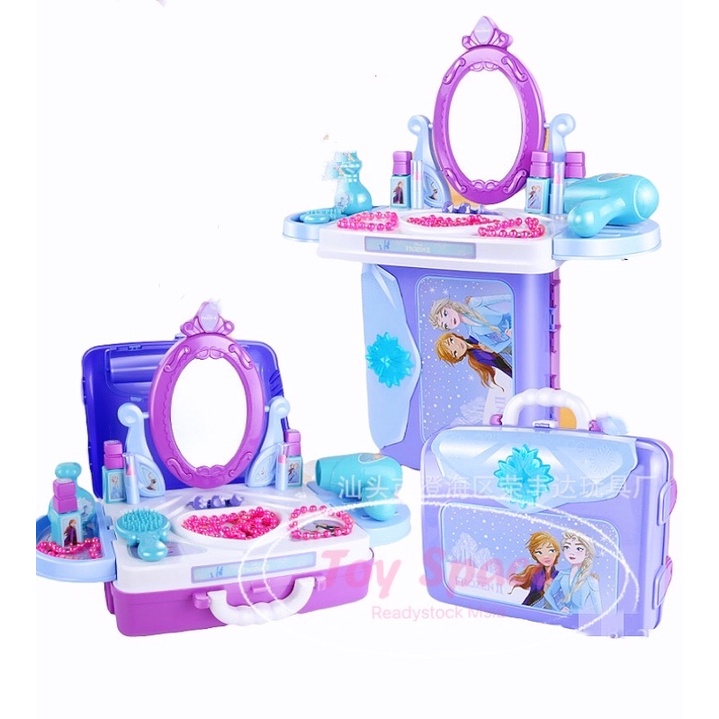 Frozen 3 in 1 Dressing Table Girls Toy Pretend Play Makeup Set Shopee