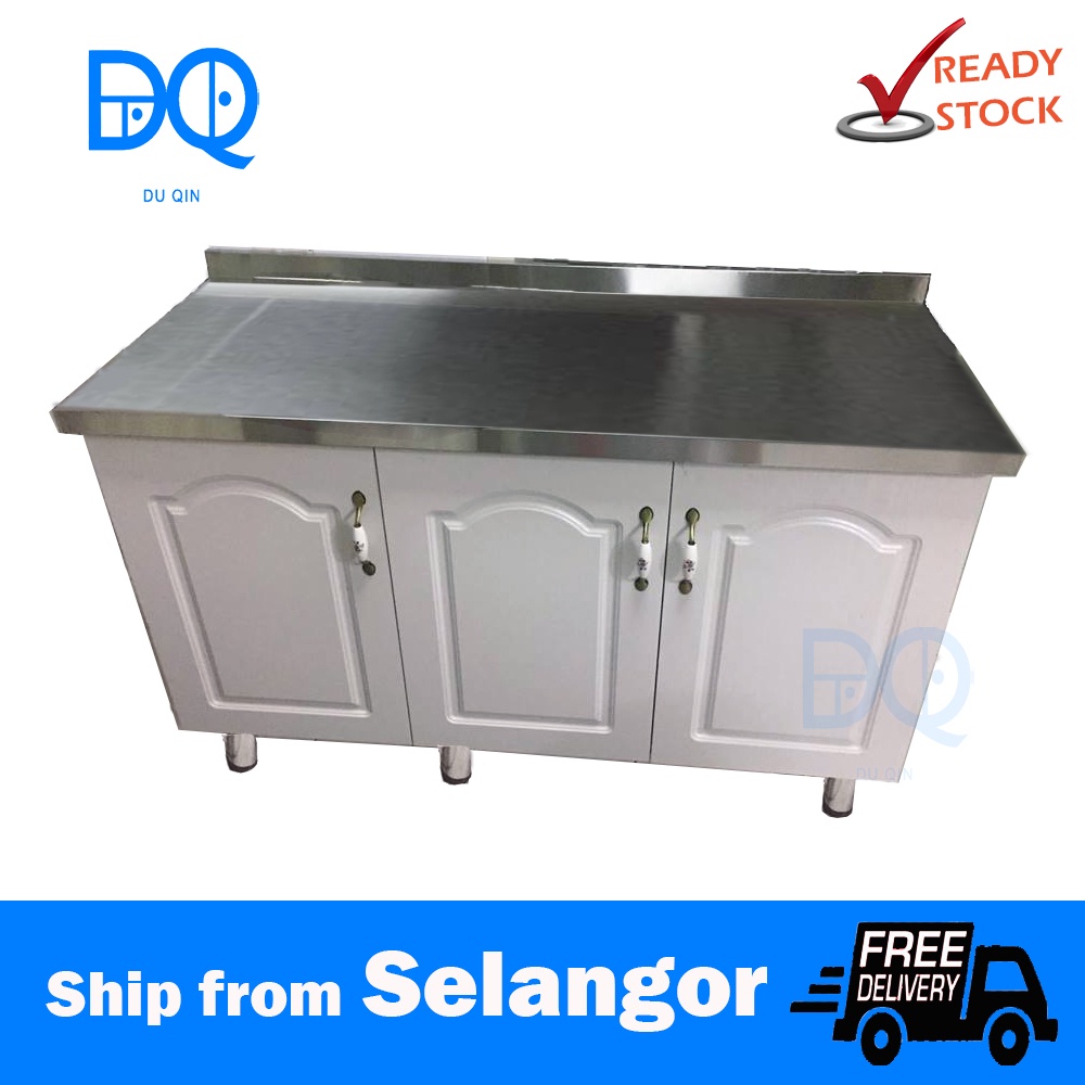 Du Qin Stainless Steel Kitchen 3 Doors Table Top Kitchen