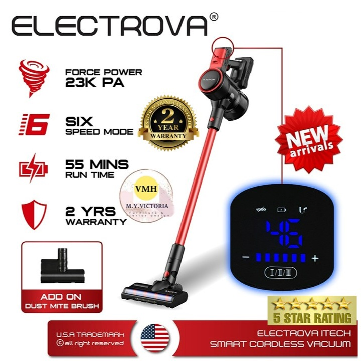 Electrova iTech Series Smart Cordless Vacuum Cleaner (NEW) Floor Vacum Lantai Vacum Sofa