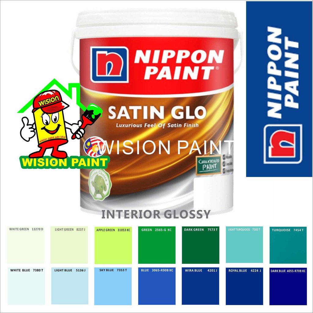 NIPPON Satin Glo ( 1L ) Indoor Shinning Finishing Water Based Wall
