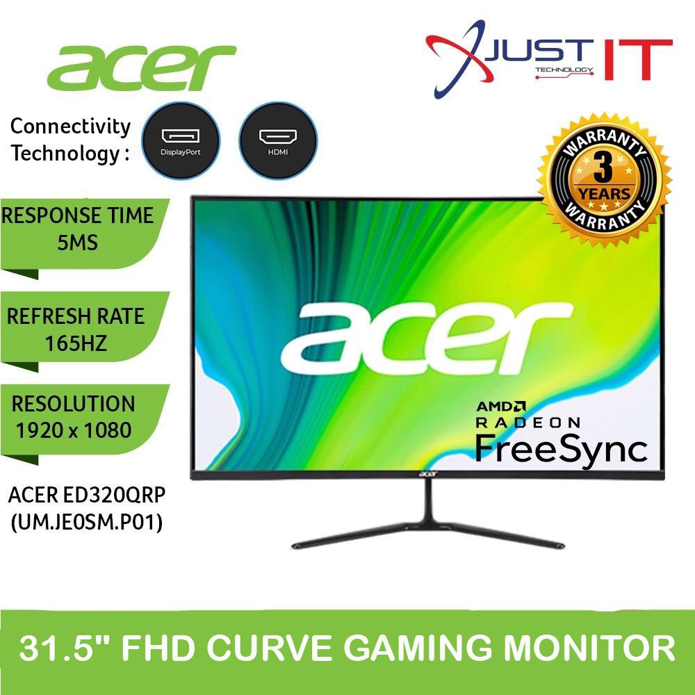 Acer ED320QRP / ED320QR P 31.5" FHD 165Hz AMD Radeon Sync LED Curve