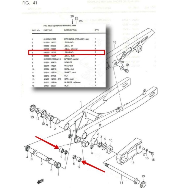 Suzuki Txr150 Rear swing Arm needle bearing Shopee Malaysia