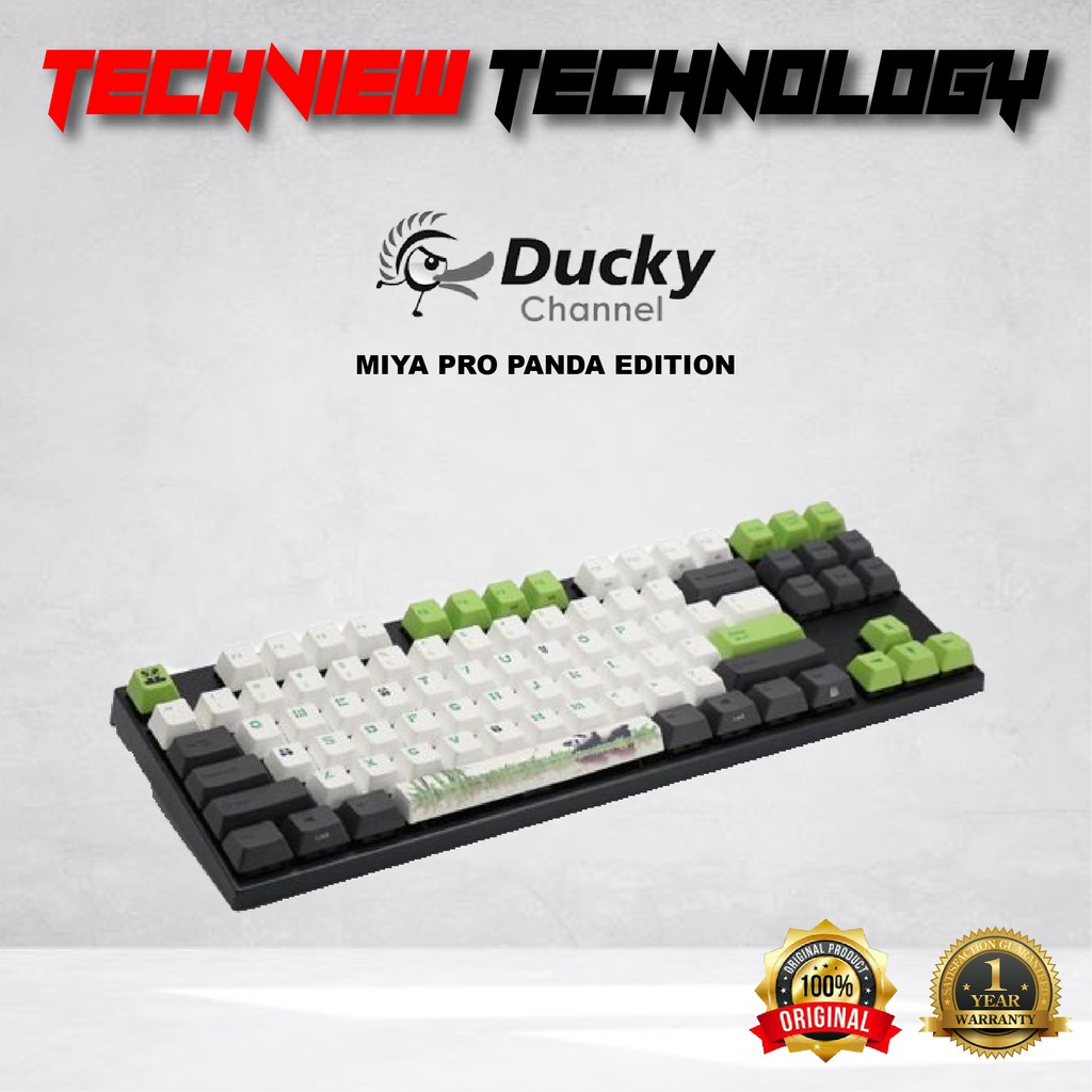 Ducky MIYA Pro Panda Edition White LED 65 Dye Sub PBT Mechanical Keyboard Cherry MX [BLUE