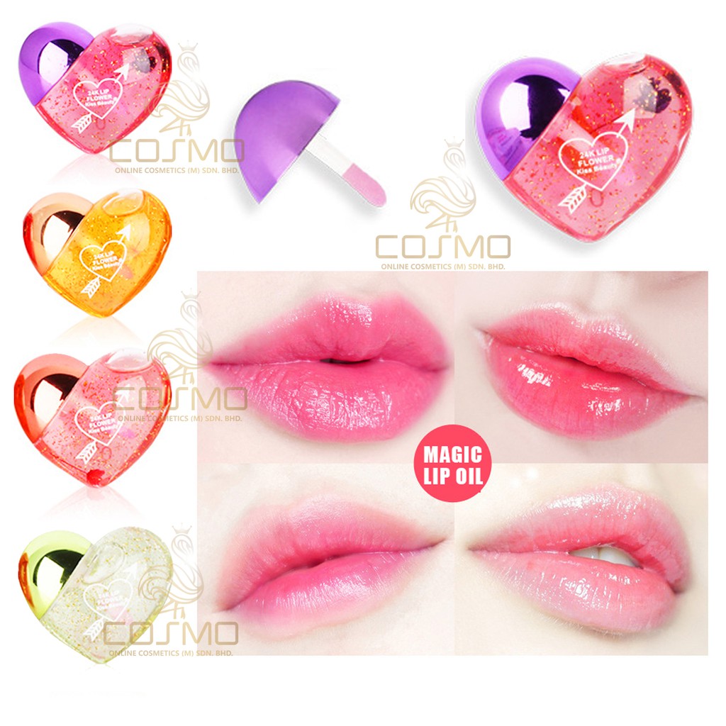 Kiss Beauty 24k Lip Flower Magic Lip Oil Shopee Malaysia