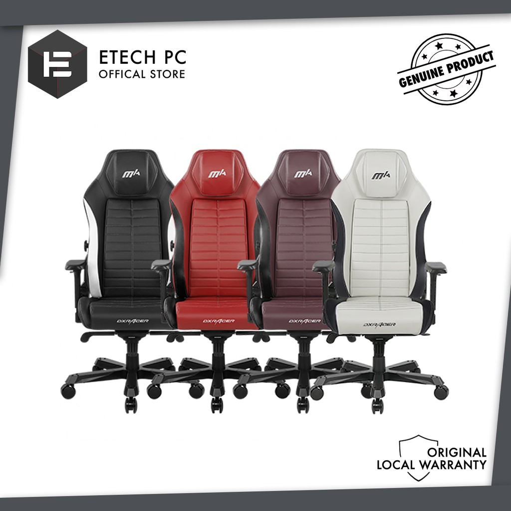 DXRACER MASTER MODULAR LEATHER GAMING CHAIR ( BLACK+WHITE