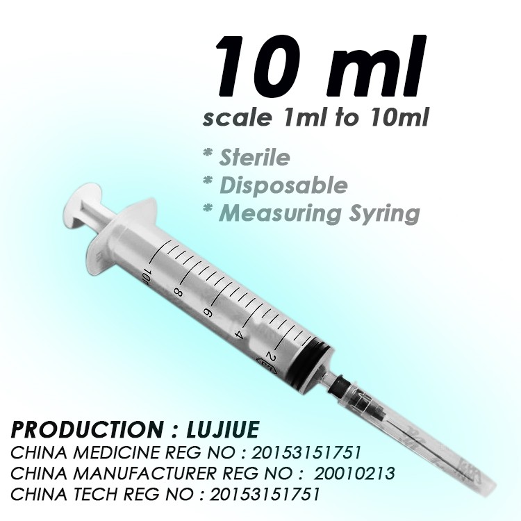 PA Syringe Sterile 10ML water scale measure Picagari