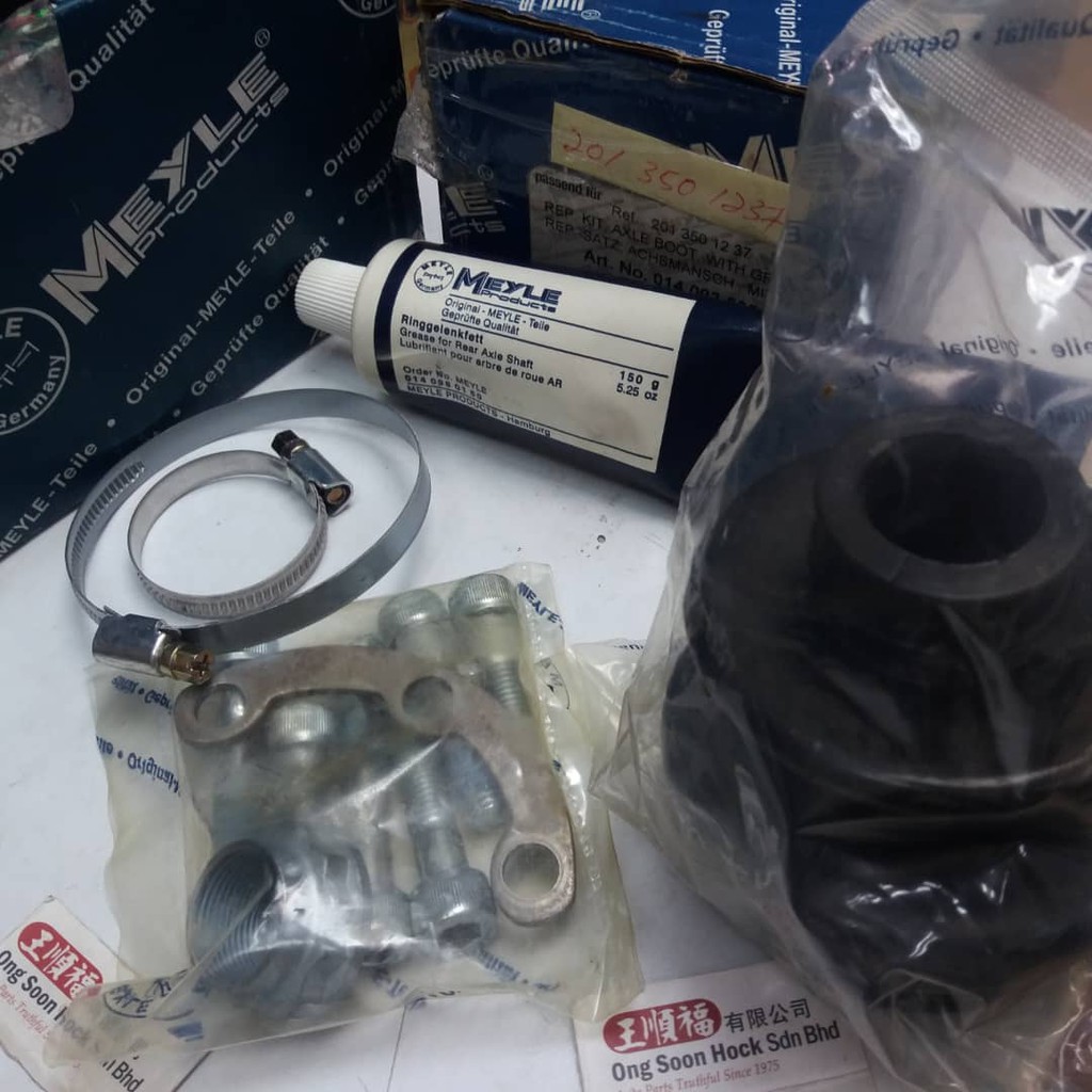 Mercedes W201 W124 Drive Shaft Boot Repair Kit Rear Meyle 201 350 1237