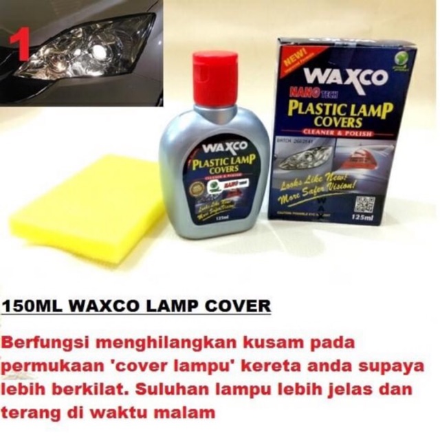 WAXCO Nano Tech Plastic Lamp Covers Cleaners Polish pengilat lampu kereta wax lampu kereta dan