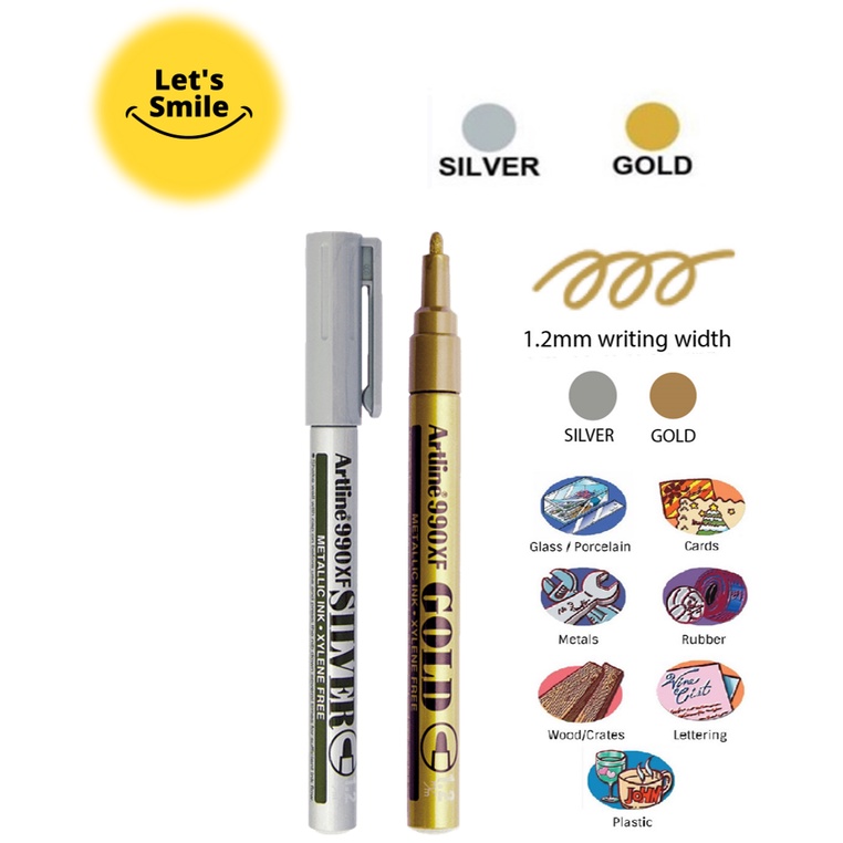 Artline Metallic Permanent Marker Pen 990XF / Shinny Marker / Metallic