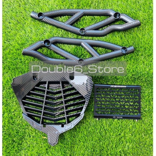 Honda RSX150 Side Engine Cover Carbon Cf + Coolant Cover RSX Radiotor
