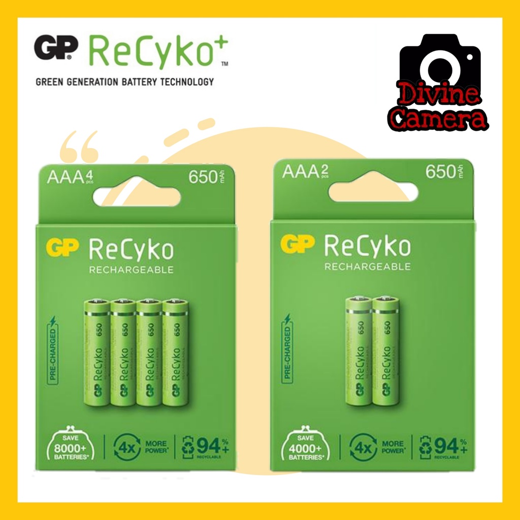 2's/4's GP Recyko+ AAA 650mAh Cordless Phone Rechargeable Battery