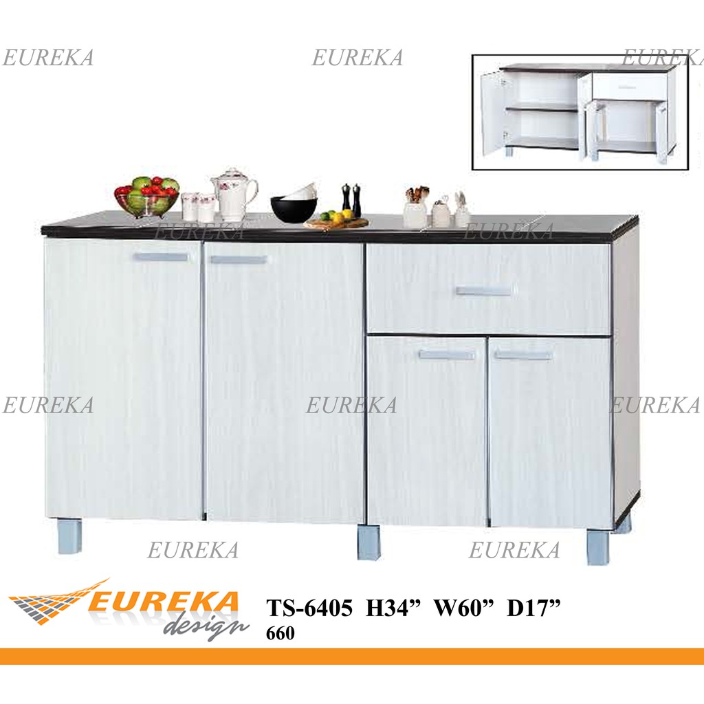 EUREKA 5ft Kitchen Dapur Masak Tiles Top 4 Door Shopee Malaysia