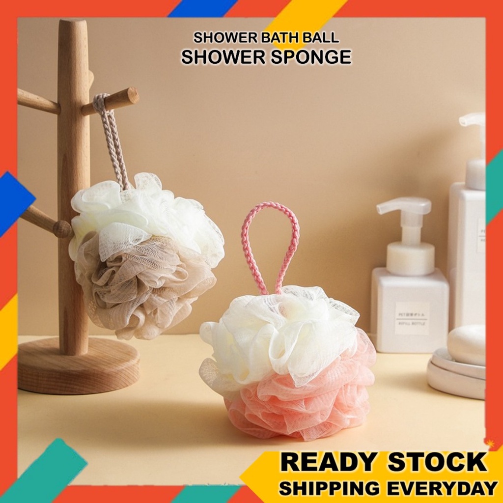 Shower Ball Bath Shower Sponge Loofahs Mesh Pouf Shower Ball Shower Sponge bath ball Shopee