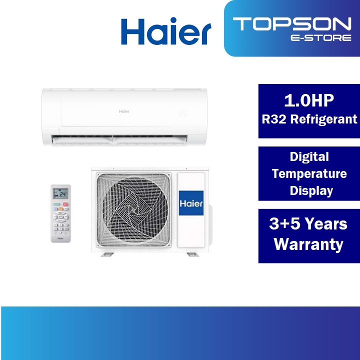 Haier 1HP R32 HSU10LPB21 +IONIZER Air Conditioner Air Cond 1.0HP with