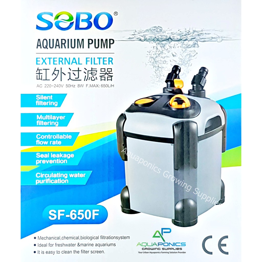 SOBO Canister External Filter with Aquarium Pump 650L/Hr 8watt SF650F Shopee Malaysia