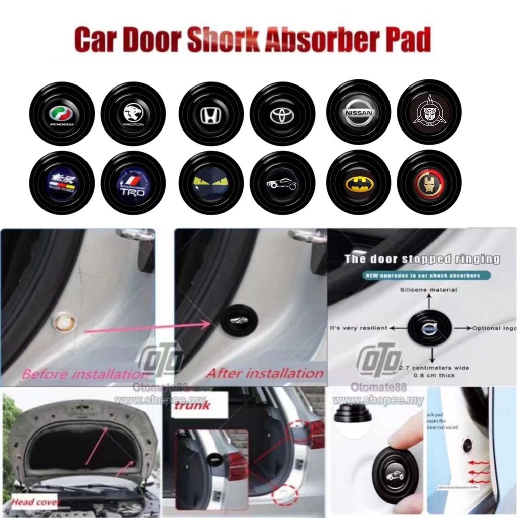 8pcs Universal Car Shock absorber gasket sound proof rubber Door Switch