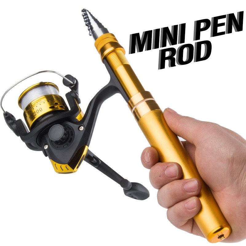 Pen Rod Pocket Collapsible Fishing Rod Reel Combo Mini Fishing Pole Kit