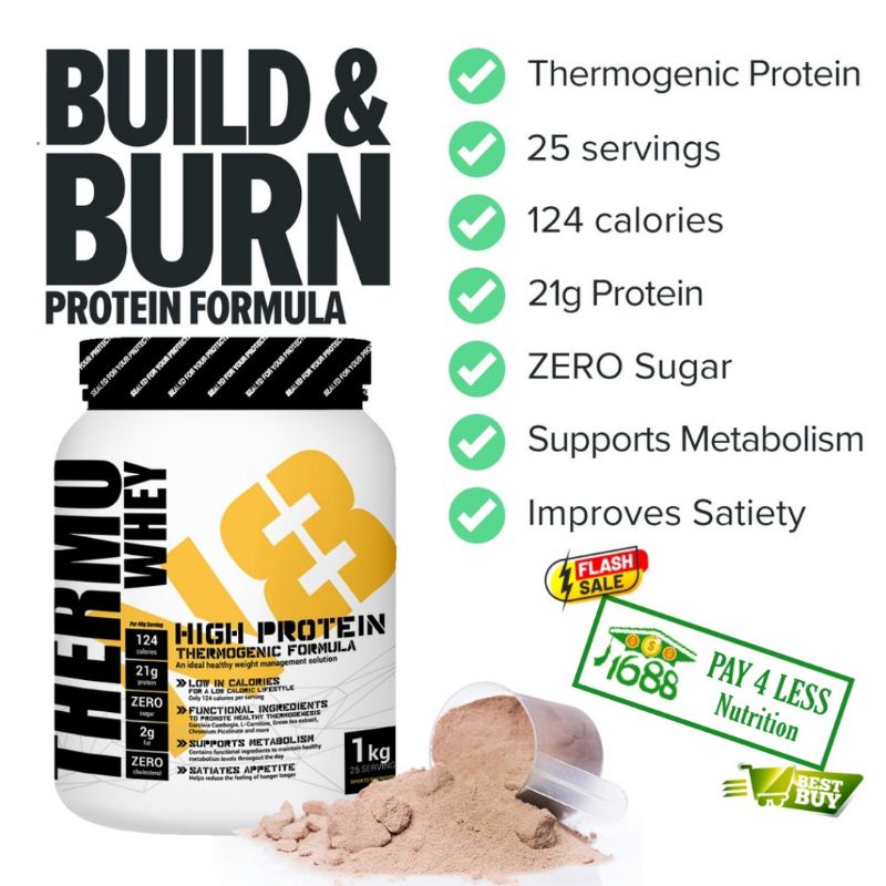 (SUIT FOR CUTTING) N8 Thermo Whey Protein 1kg (2.2lbs) 25 Servings