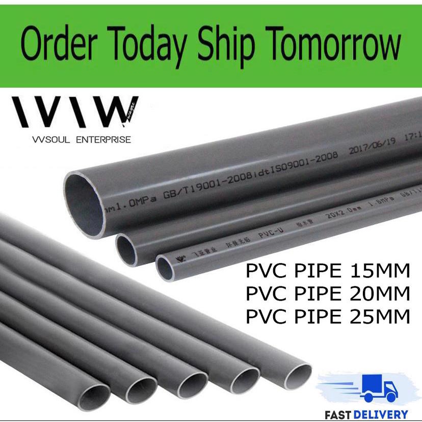 Pvc Pipe /Pvc Kelabu Water Pipe /15mm Pvc Pipe /20mm Pvc Pipe /25mm Pvc Pipe /Pvc Paip Shopee