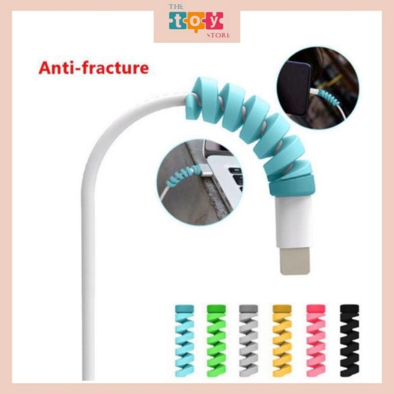 Protector Cable Universal Silicone Spiral USB Cable Protector Charge