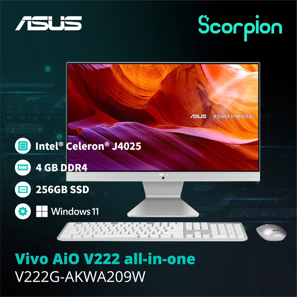 Asus Vivo AIO V222GAKWA209W PC Shopee Malaysia