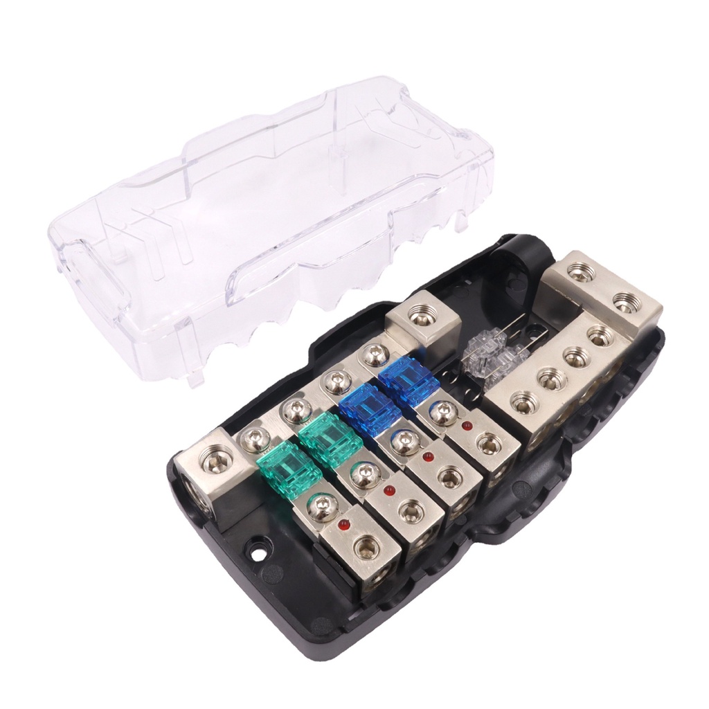 Car Audio ANL Fuse Holder Power Distribution Block Fuse Box 2 Input 4