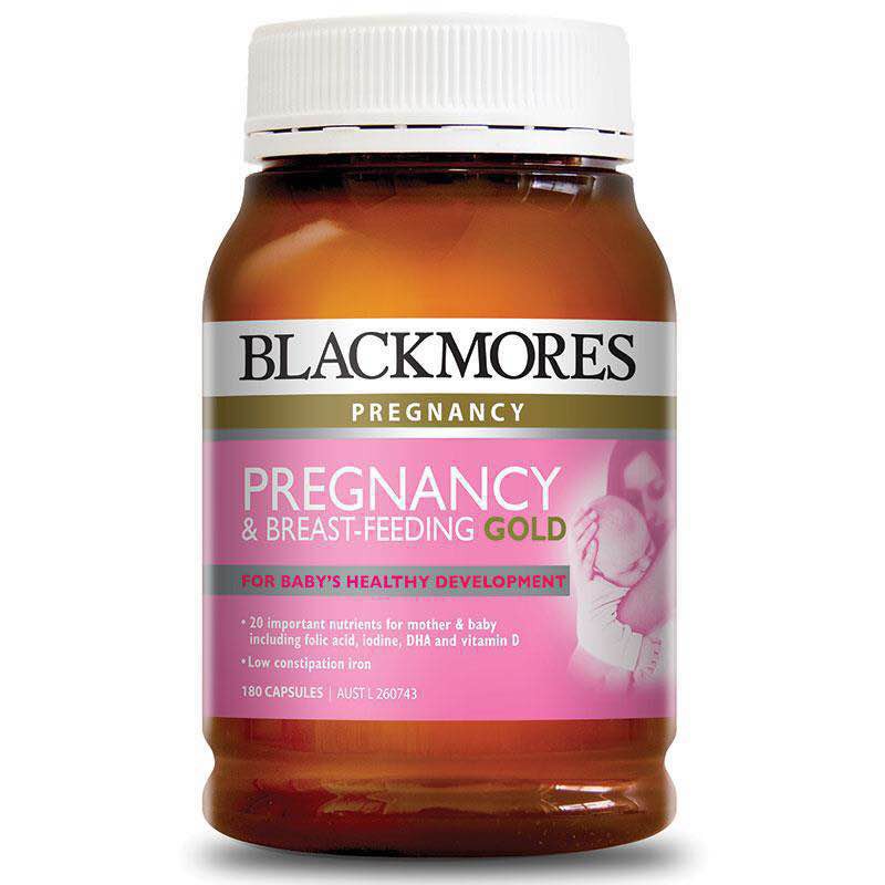Blackmores Pregnancy and Breastfeeding Gold 180 Capsules 400G Shopee