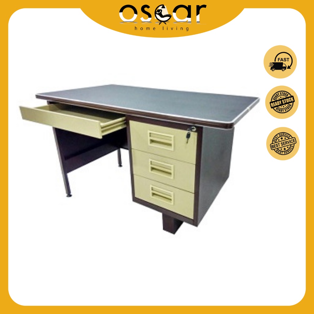 *FREE SHIPPING* Steel Metal Single Pedestal Desk / Meja besi/OFFICE