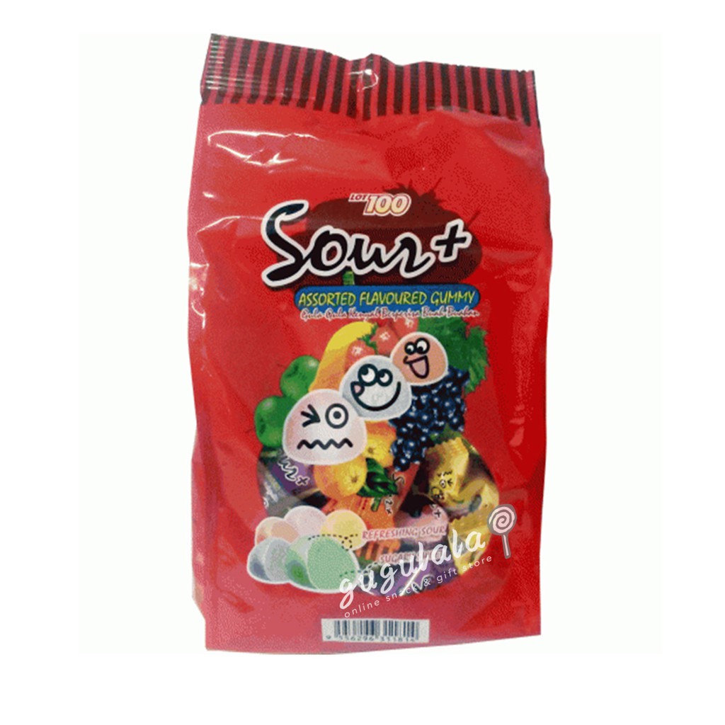 Lot 100 Sour + Assorted Flavoured Gummy 600g Shopee Malaysia