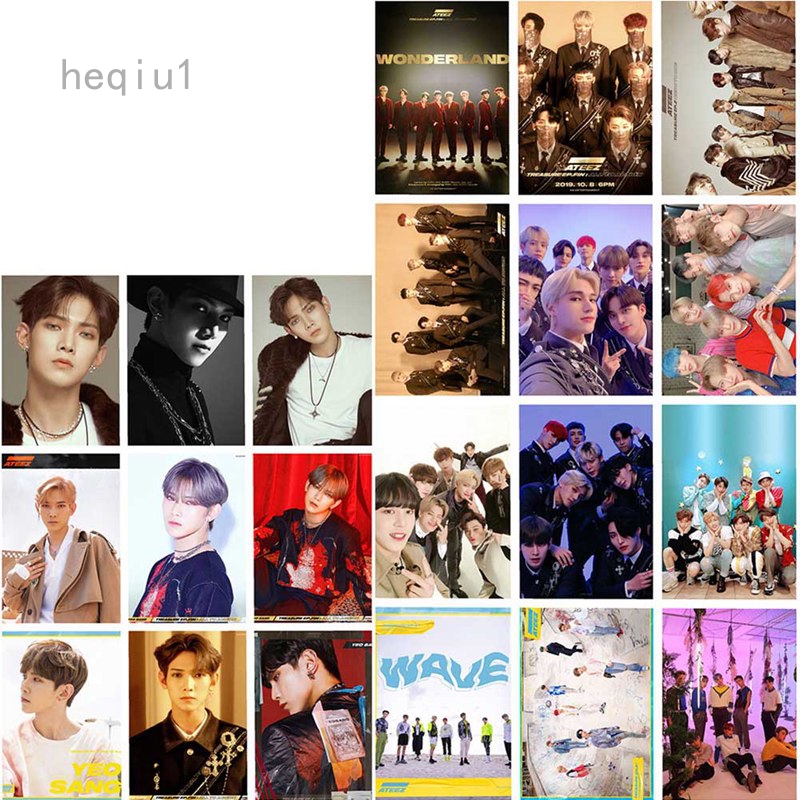 16pcs/set Kpop ATEEZ Photocard Postcard Album Photo Card ATEEZ KPOP