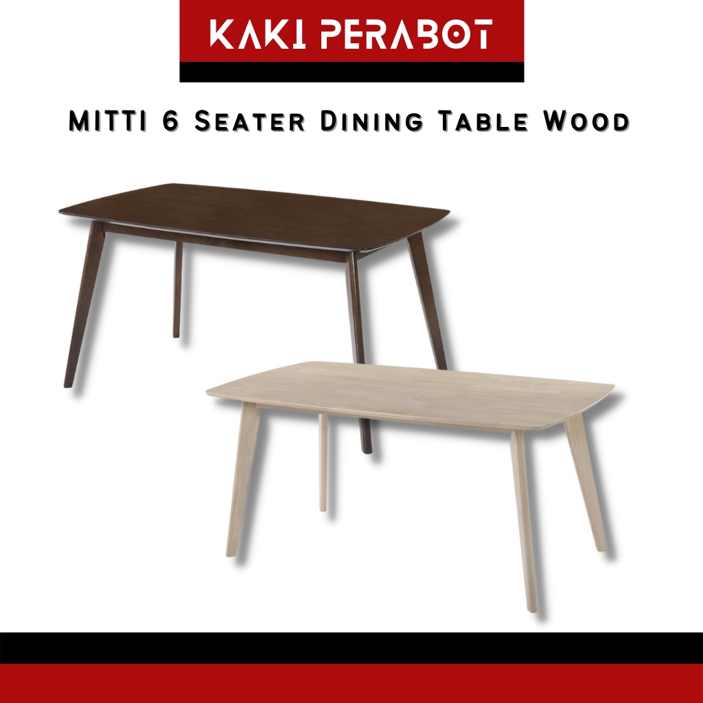 MITTI 5 Feet Solid Wood Dining Table 6 Seater Dining Table 5 Feet