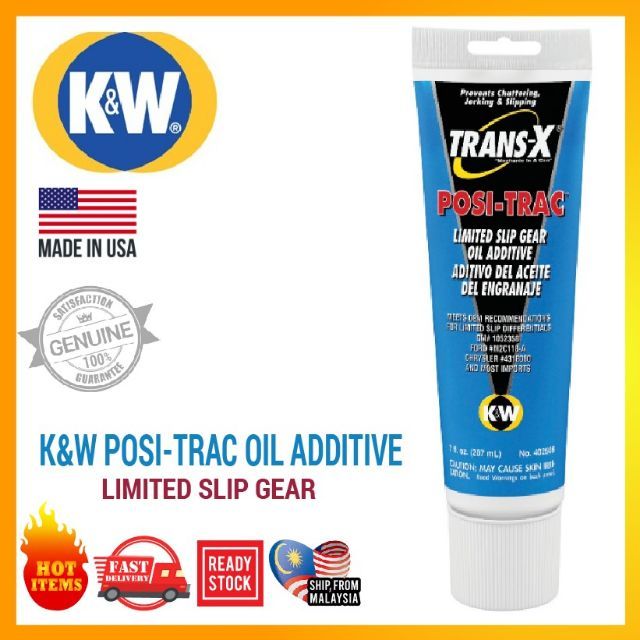K&W TRANSX POSI TRAC LIMITED SLIP GEAR OIL ADDITIVE (207ML) Shopee