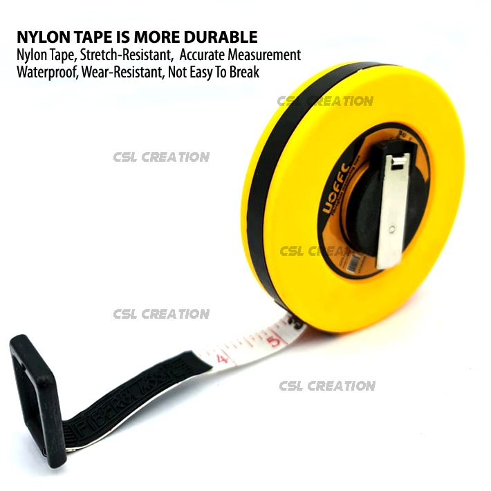 10M 20M 30M 50M UOFFC Fiberglass Measuring Tape Measuring Ruler Open