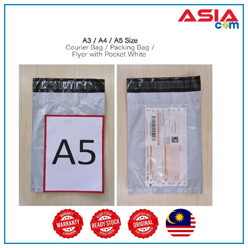 A5 Consignment Note Size White Courier Bag Flyer Packaging Courier