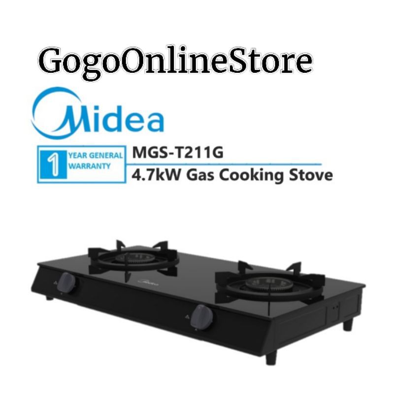 MIDEA GAS STOVE MGST211G / BURNER 4.7kW / GAS HOB Shopee Malaysia