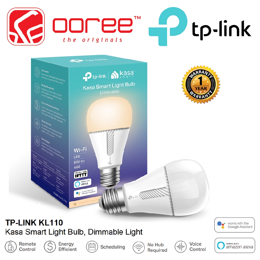 TPLINK KL110 DIMMABLE WHITE / KL130 MULTICOLOR KASA SMART WIFI A19