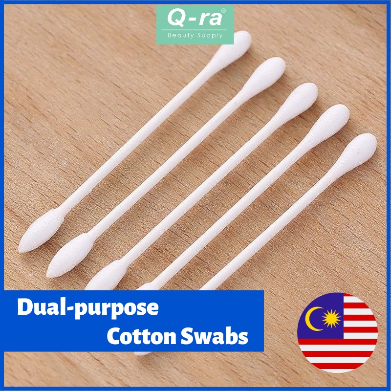 10pcs Doubleheaded cotton swab bamboo cotton swab wooden stick