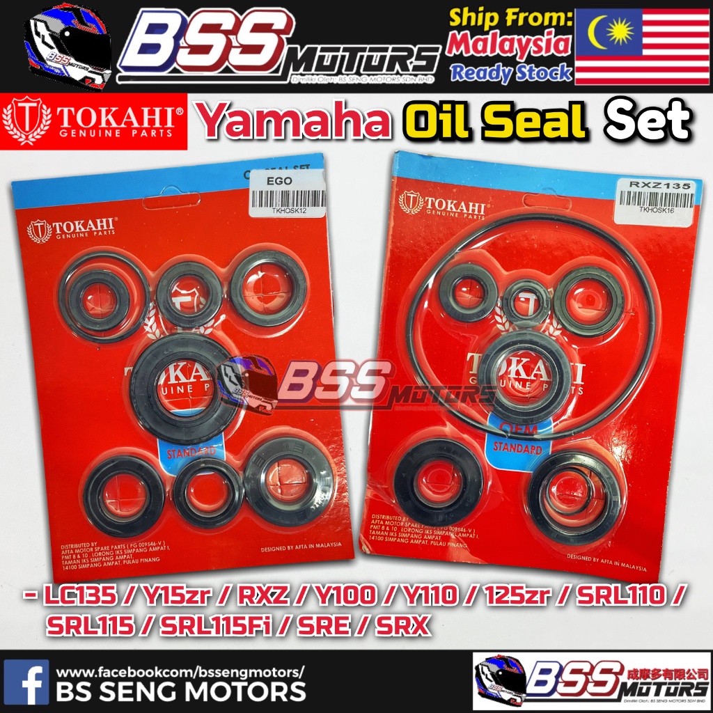 TOKAHI Oil Seal Set Yamaha LC135 EGO S SOLARIZ Y15ZR Y15 RXZ Y100 Y110