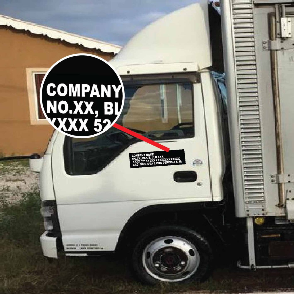 (2PC) JPJ STICKER / CUSTOM LORRY STICKER / LORRY DOOR STICKER / COMPANY