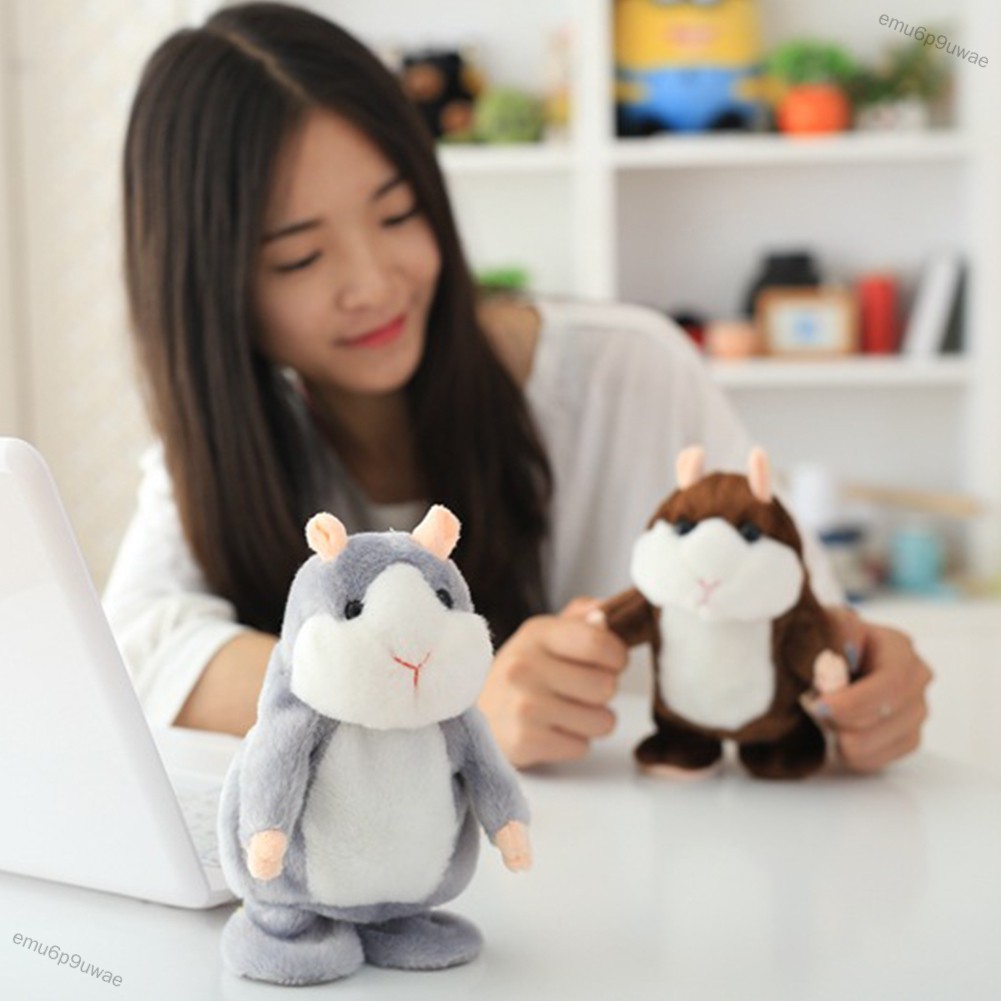 Lovely Talking Plush Hamster Toy, Can Change Voice, Record Sounds, Nod