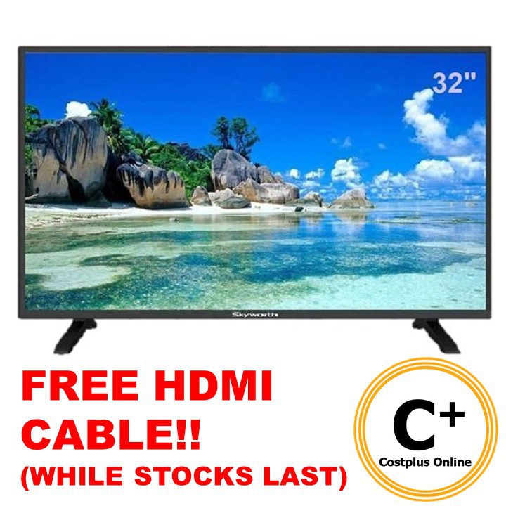 Skyworth 32\" HD Ready LED TV 32W4 (FREE HDMI CABLE) Shopee Malaysia