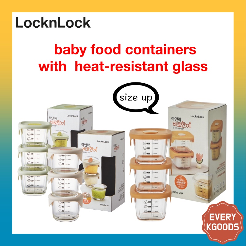 [locknlock] baby food container 230ml and 260ml, food storage, lock and
