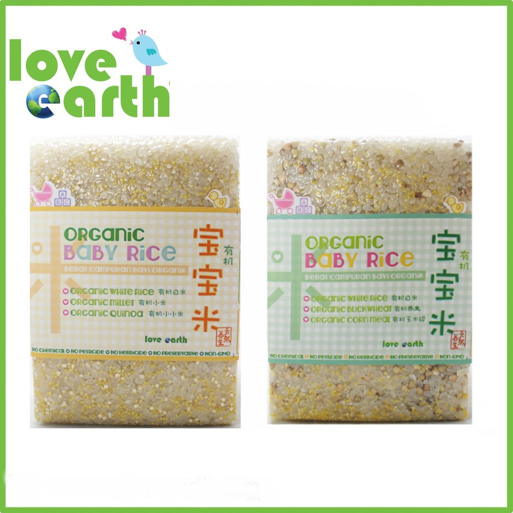 Love Earth Organic Baby Rice Quinoa / Buckwheat (900g) Shopee Malaysia