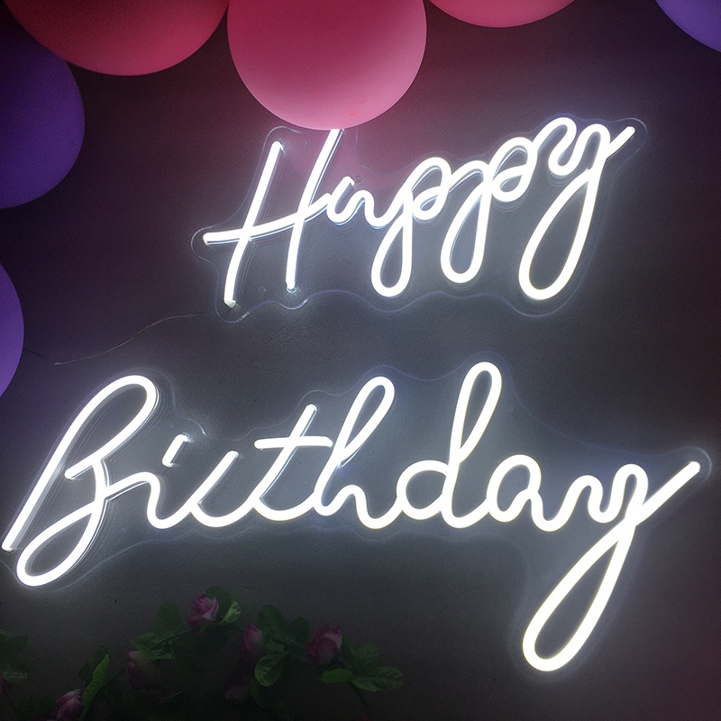 Happy Birthday Neons Light Sign Led Custom Party Decorations Baby