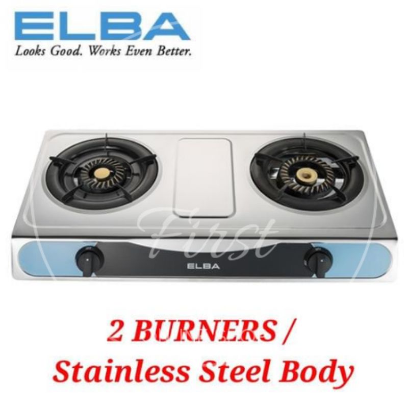 ELBA TABLE TOP GAS STOVE 2BURNERS EGSF7112(SS) Shopee Malaysia