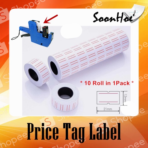 Price Tag Label / LabelLabeller Stickers (10 small Roll in 1Pack