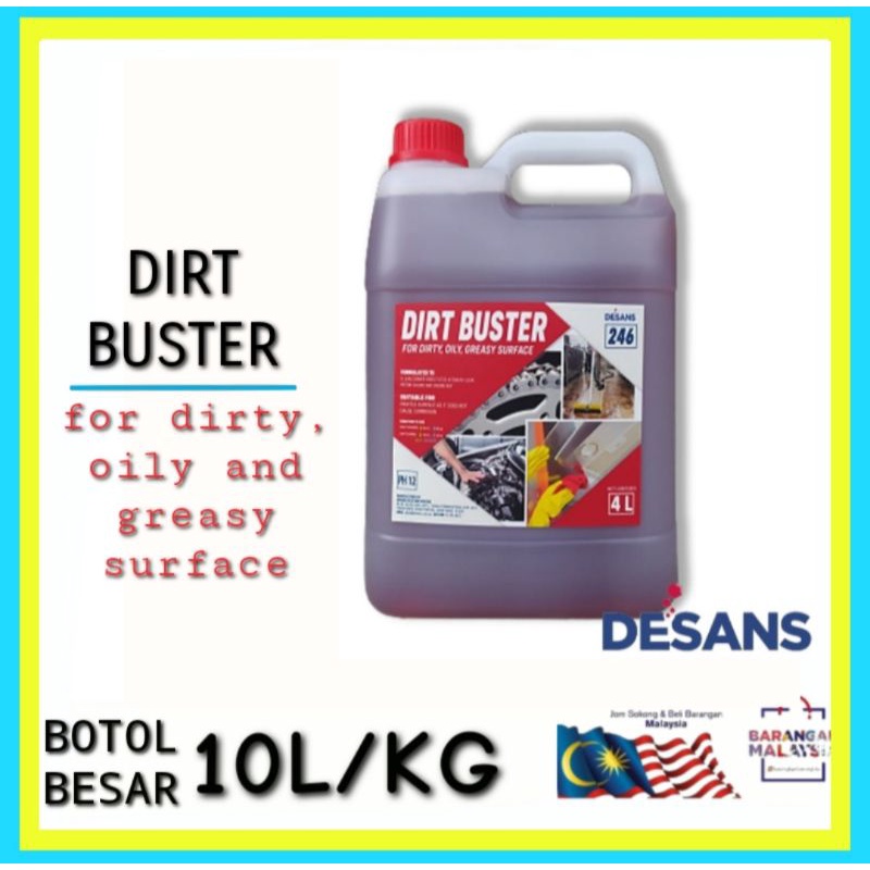 DESANS Dirt Buster 10L/kg Remove Dirt, Oil, Tar and Greasy Surface