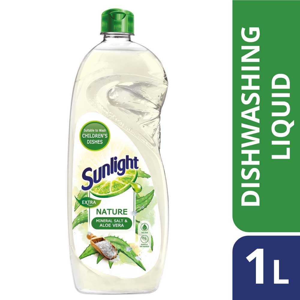 Sunlight Extra Nature Mineral Salt & Aloe Vera Dishwashing Liquid 1L